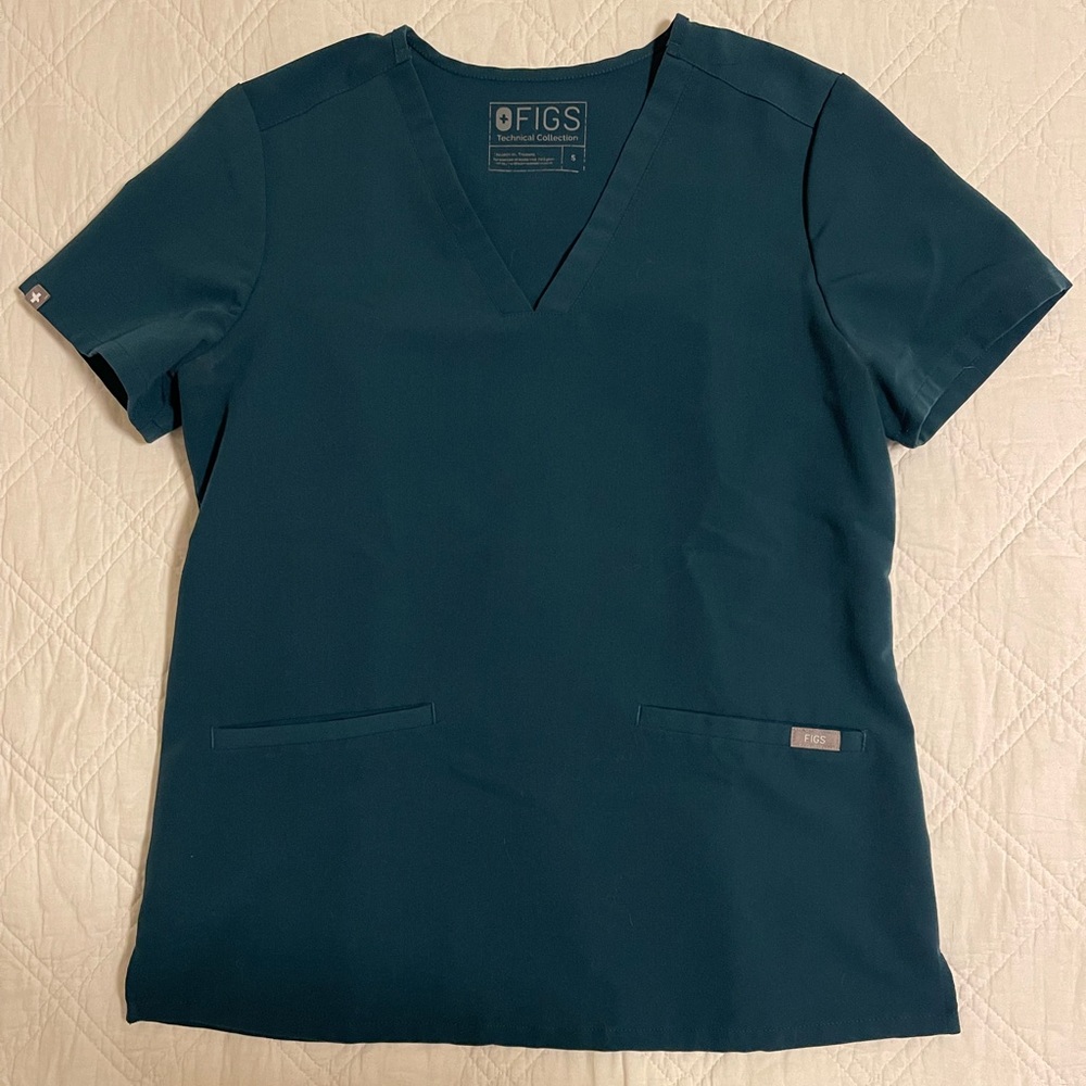 Figs - Casma three-pocket scrub top - Caribbean blue - Like new - Picture 1 of 2